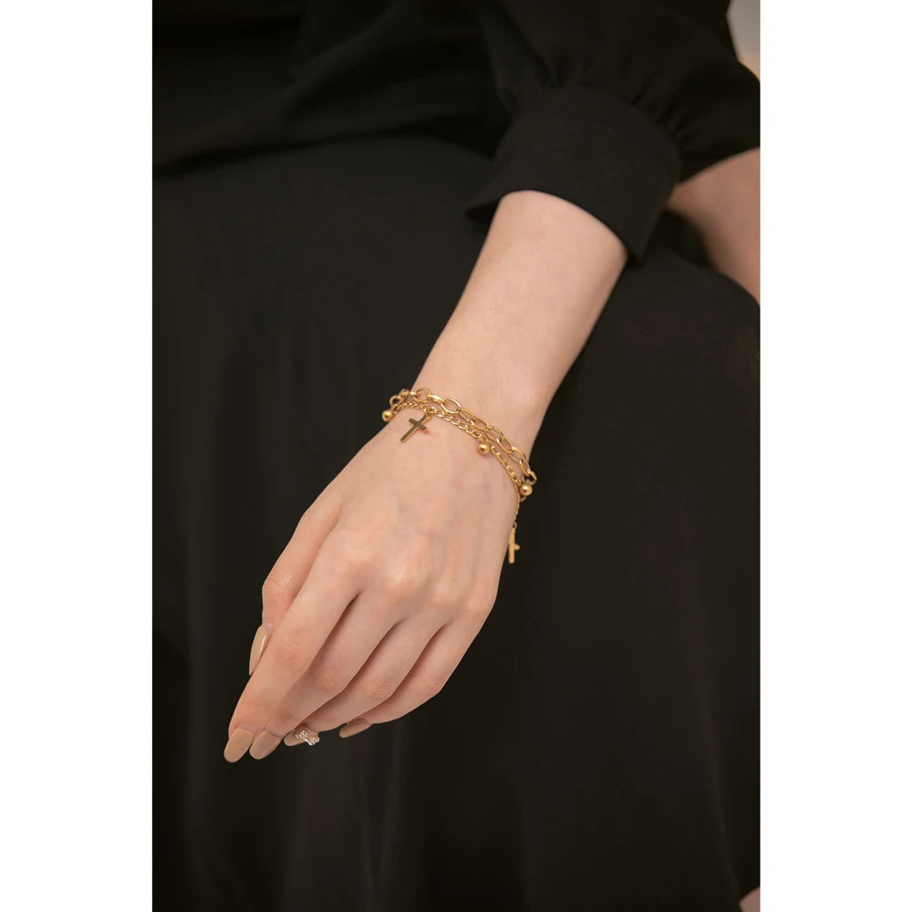 Ziora Cross Layered Bracelet