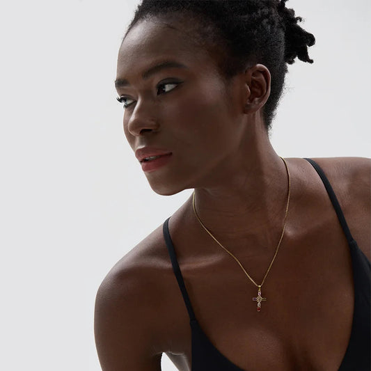 Ziora Colorful Cross Necklace