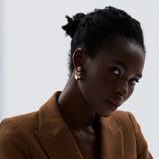 Ziora Chunky C-Shaped Earrings