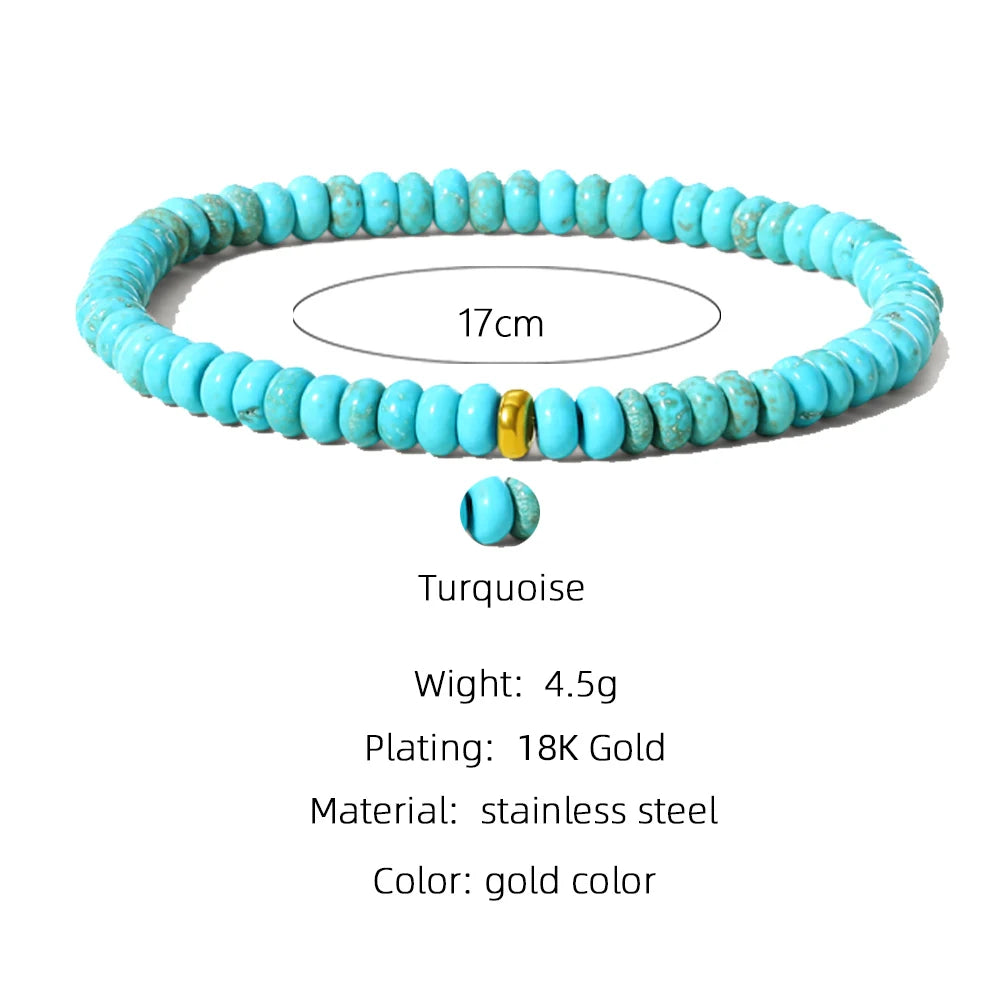 Ziora Round Beads Handmade Natural stone Bracelets