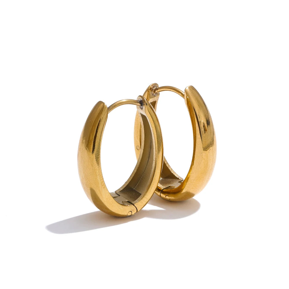 Ziora U-Shape Hoop Earrings