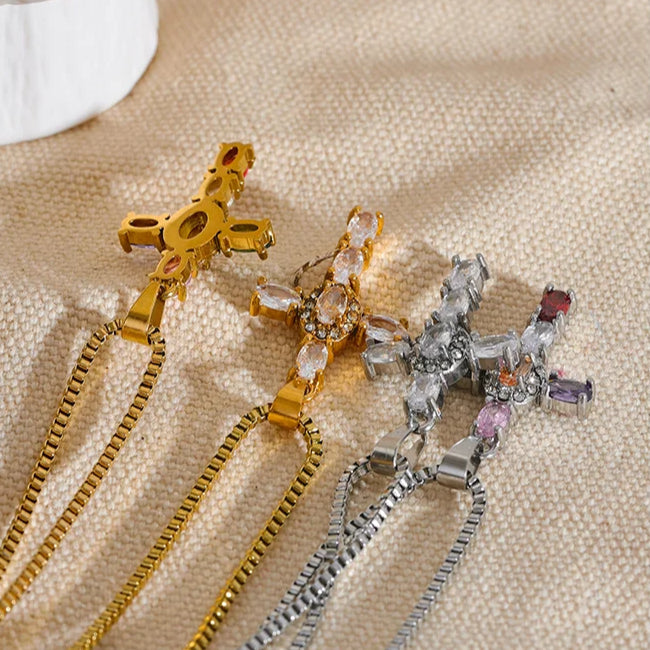 Ziora Colorful Cross Necklace