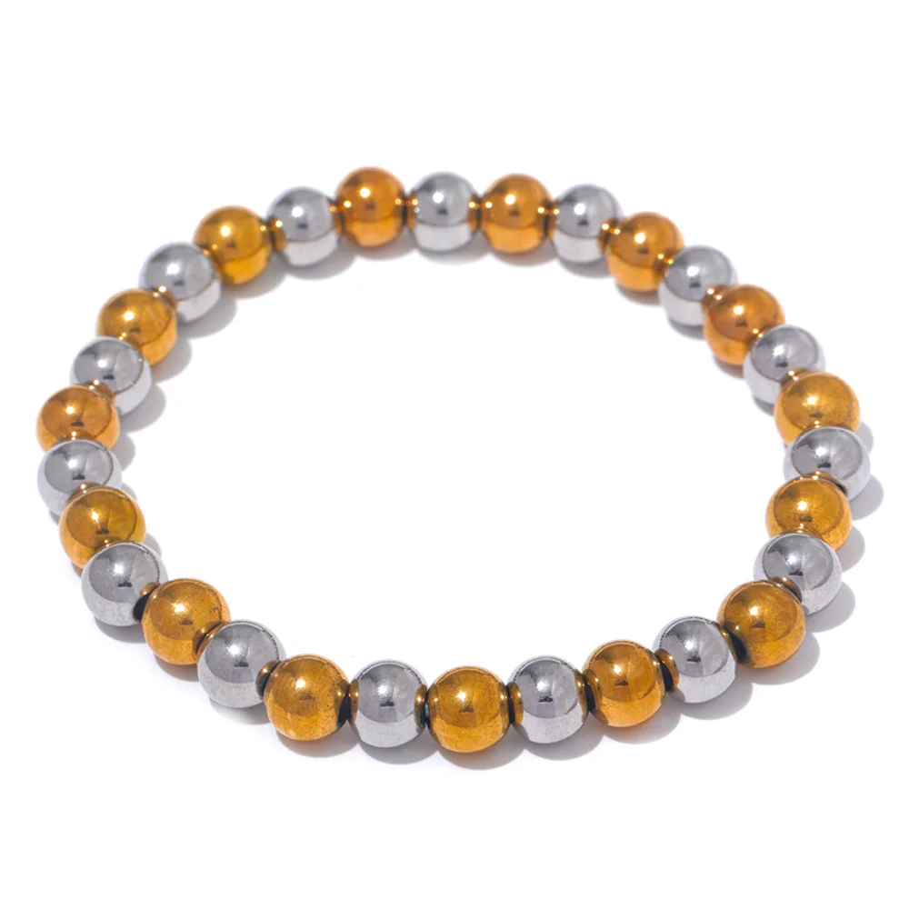 Ziora Stainless Steel Beaded Bracelet