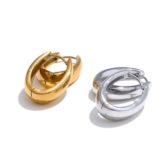 Ziora U-Shape Hoop Earrings