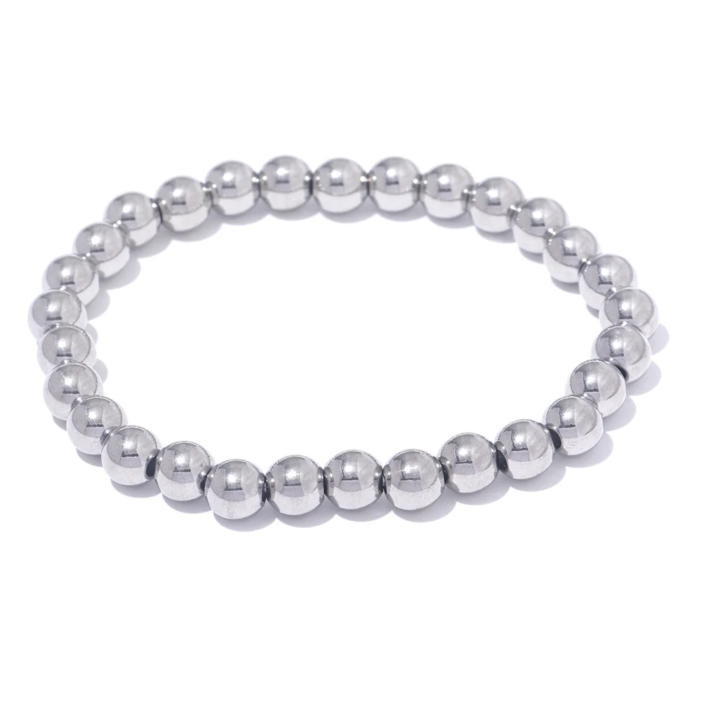 Ziora Stainless Steel Beaded Bracelet