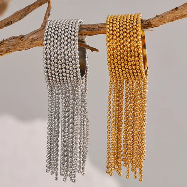 Ziora Riviera Chain Tassel Ring