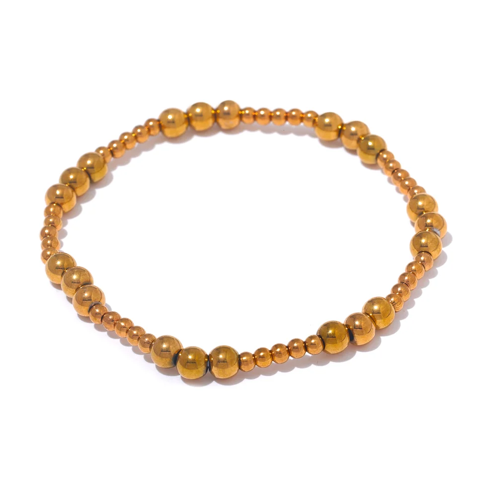 Ziora Stainless Steel Beaded Bracelet