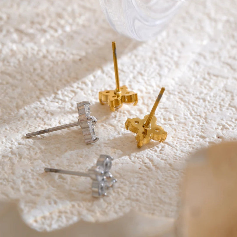 Ziora Cubic Zirconia Flower Stud Earrings