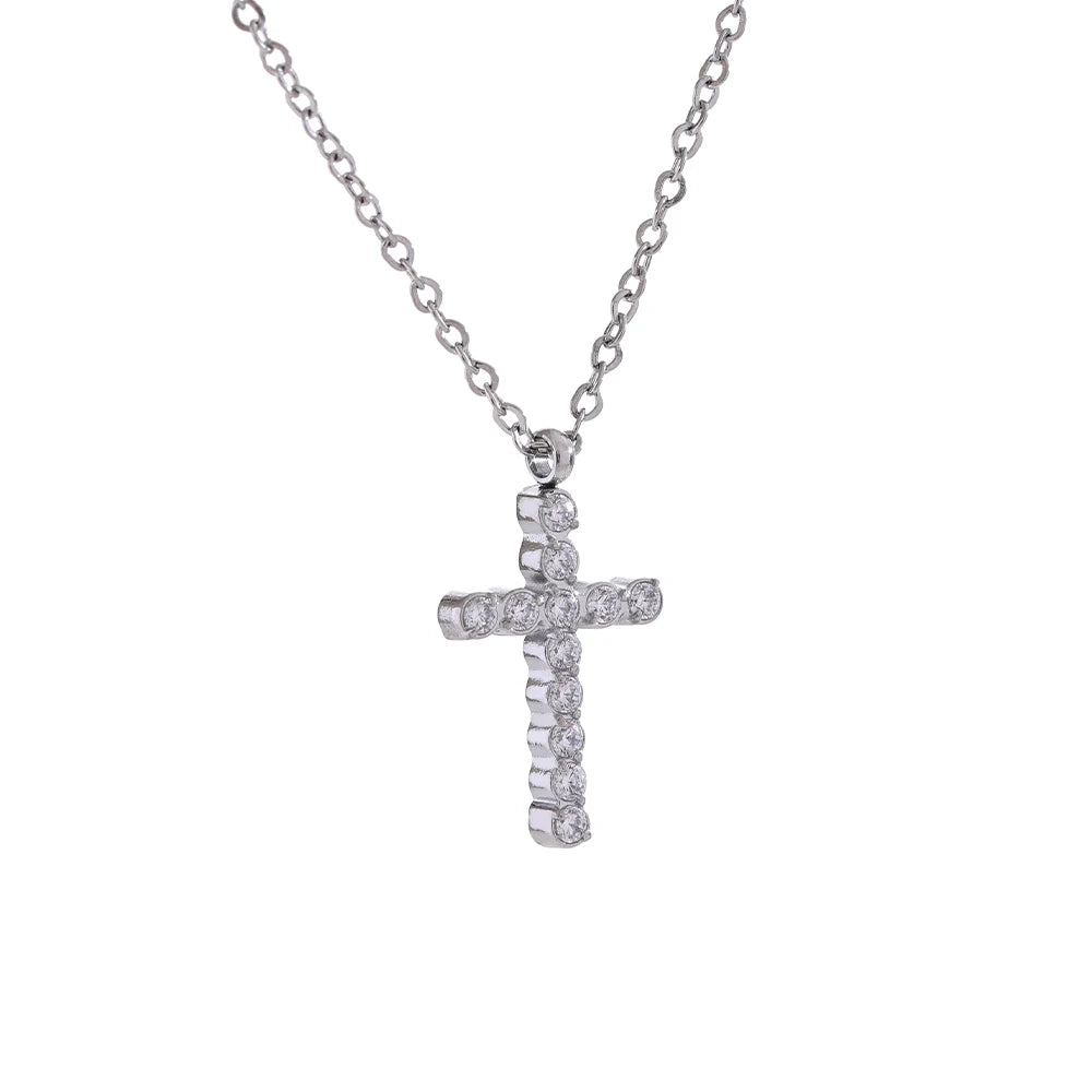 Ziora Zircon Cross Necklace