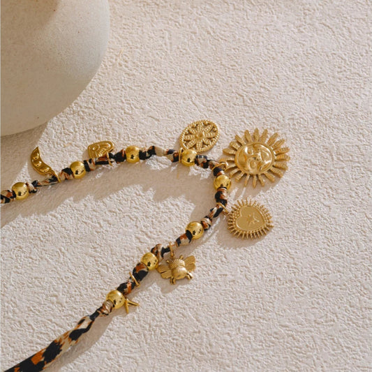 Ziora Boho Leopard Charm Necklace