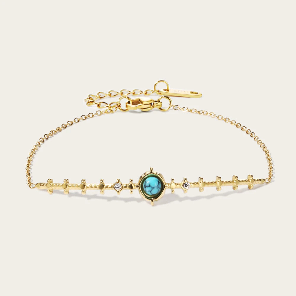 Ziora Turquoise Crystal Chain Bracelet