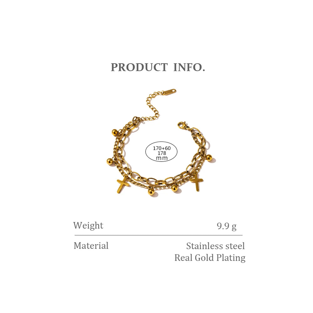 Ziora Cross Layered Bracelet