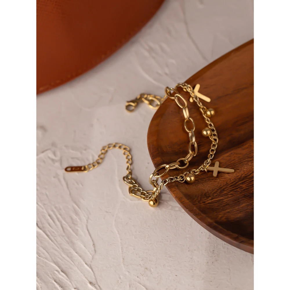 Ziora Cross Layered Bracelet