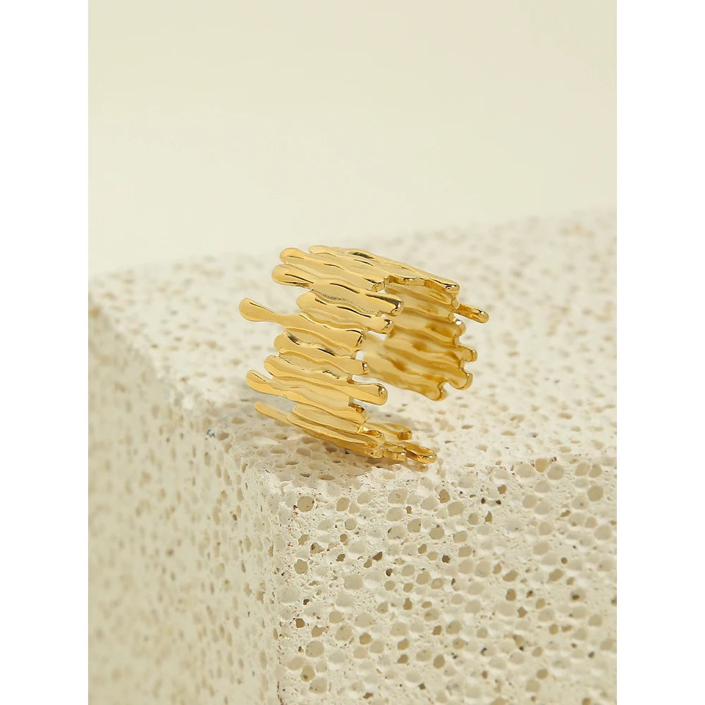 Ziora Irregular Wide Band Ring