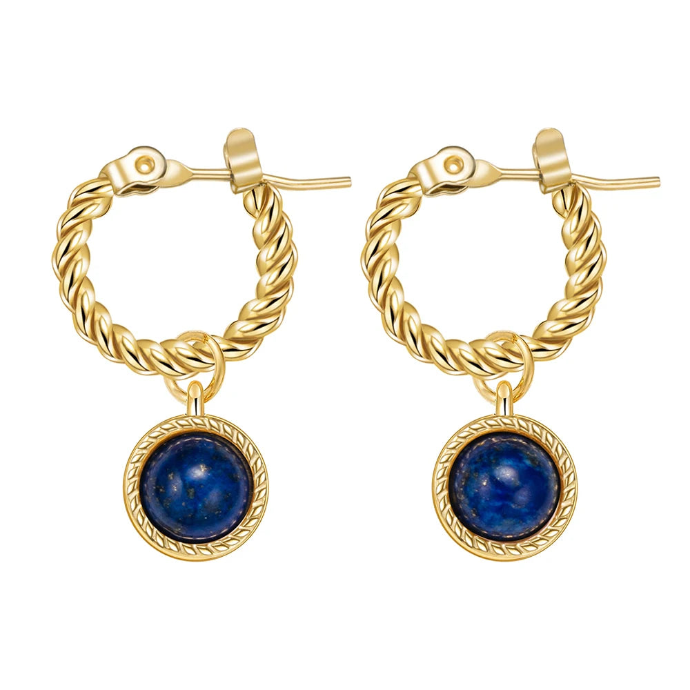 Ziora Natural Stone Drop Earrings