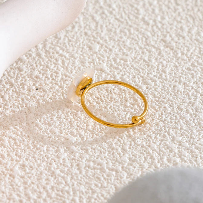 Ziora White Flower Ring