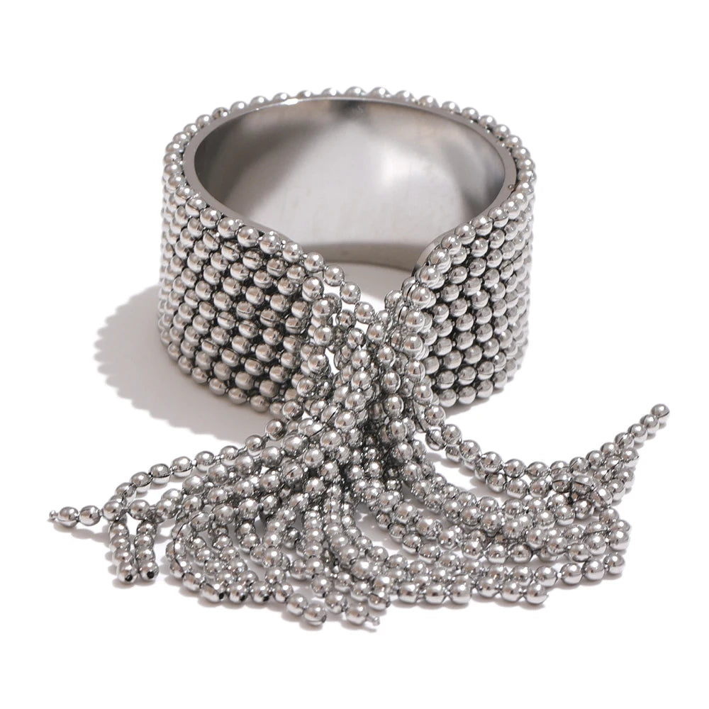 Ziora Riviera Chain Tassel Ring