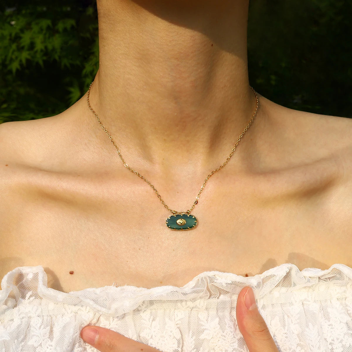 Ziora Colorful Acrylic Charm Necklace