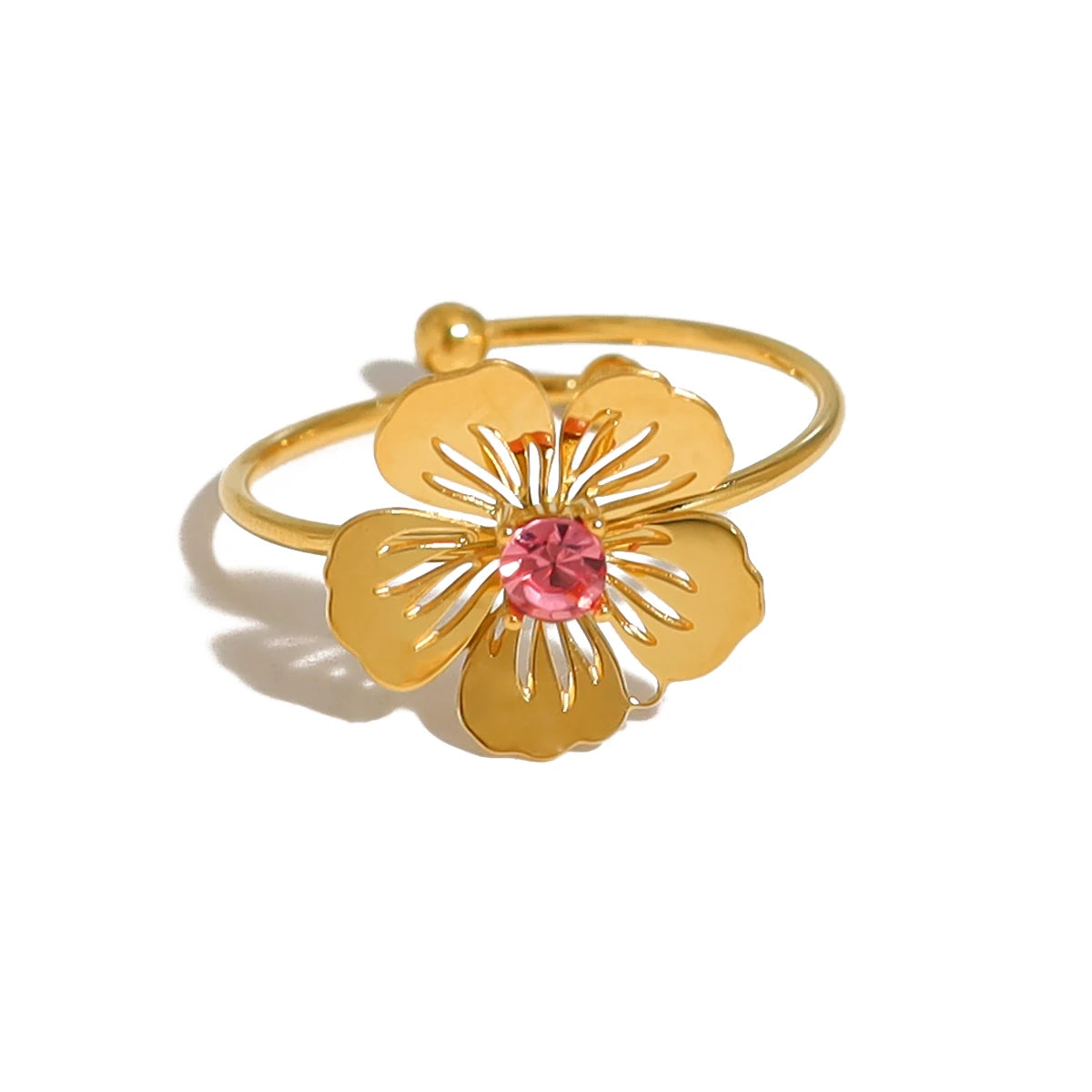 Ziora Pink Natural Stone Ring