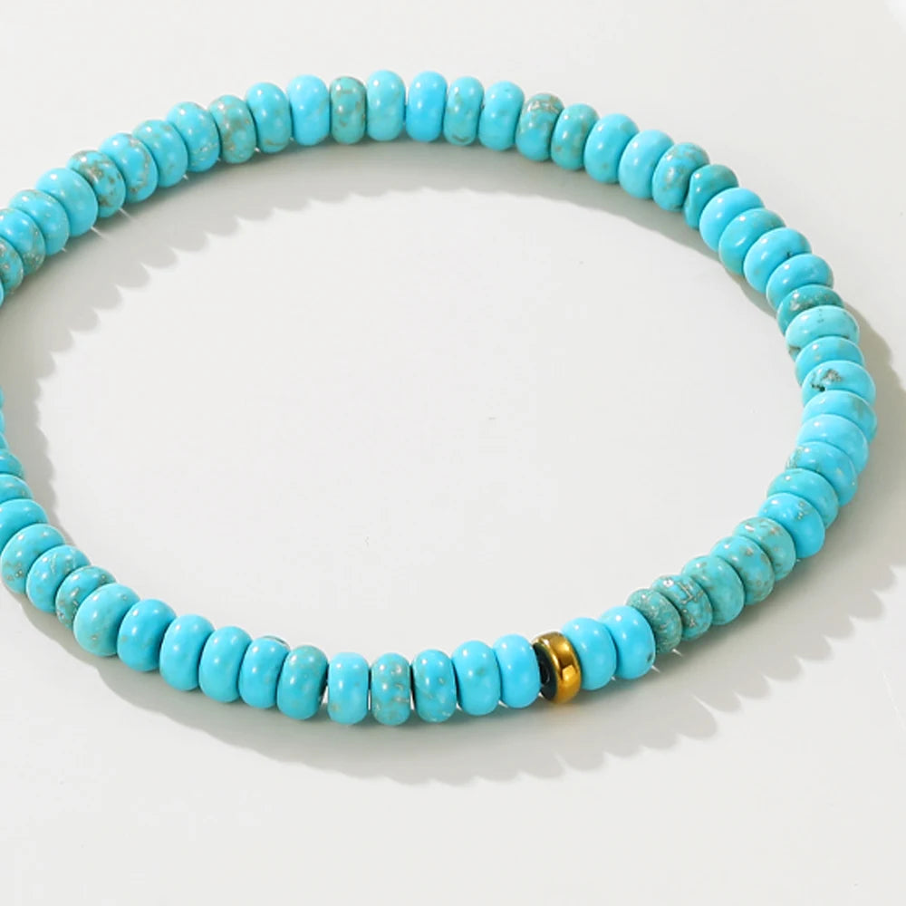 Ziora Round Beads Handmade Natural stone  Bracelets