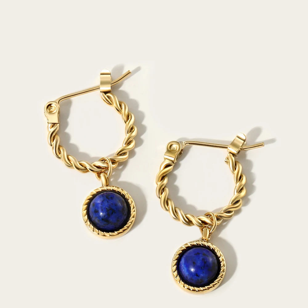 Ziora Natural Stone Drop Earrings