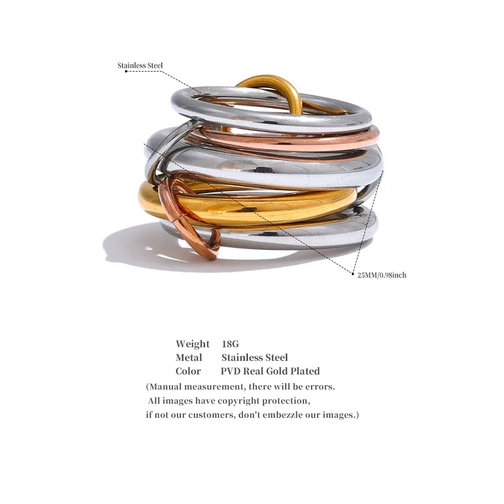 Ziora Five Links Stacked Ring