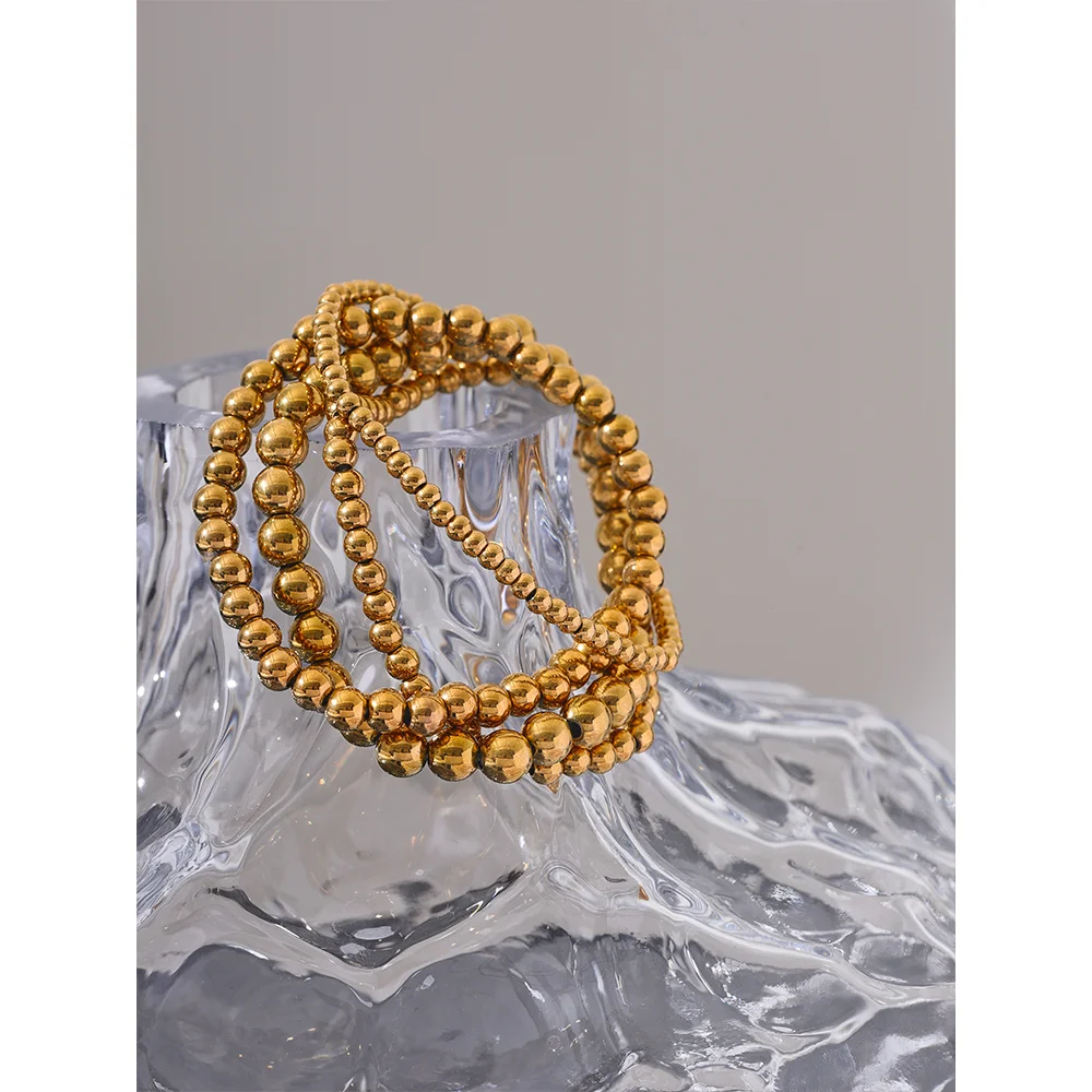 Ziora Stainless Steel Beaded Bracelet