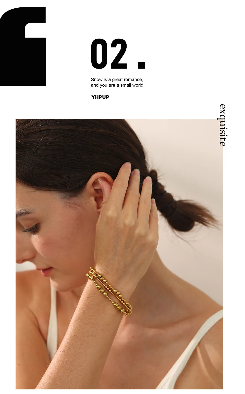 Ziora Stainless Steel Beaded Bracelet