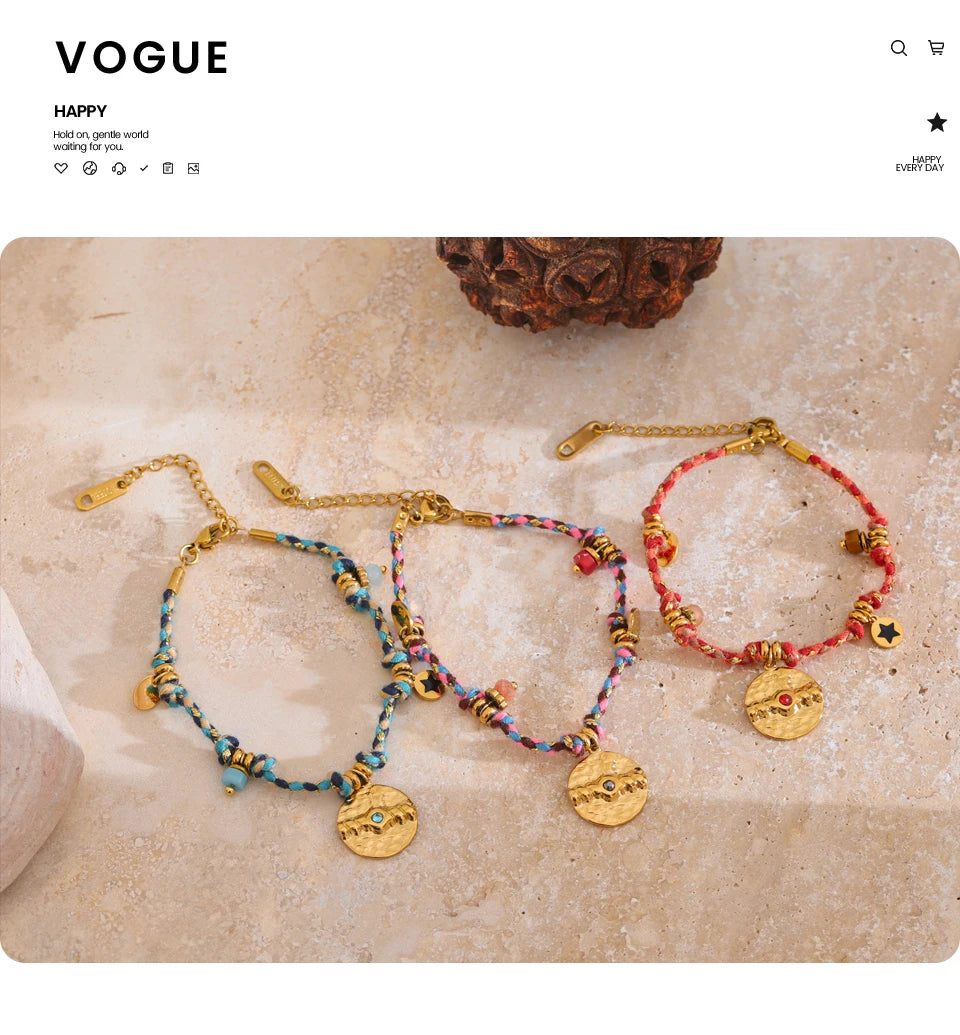 Ziora Colorful Rope Braided Bracelet