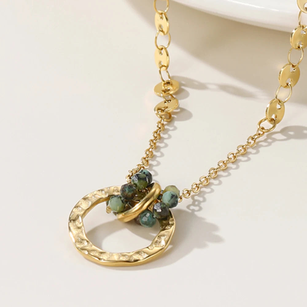 Ziora African Turquoise Pendant Necklace