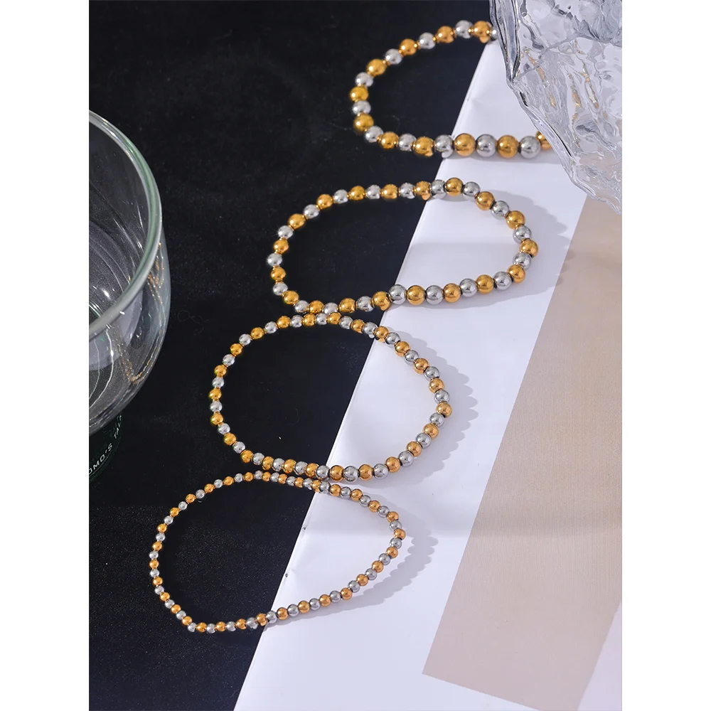 Ziora Stainless Steel Beaded Bracelet