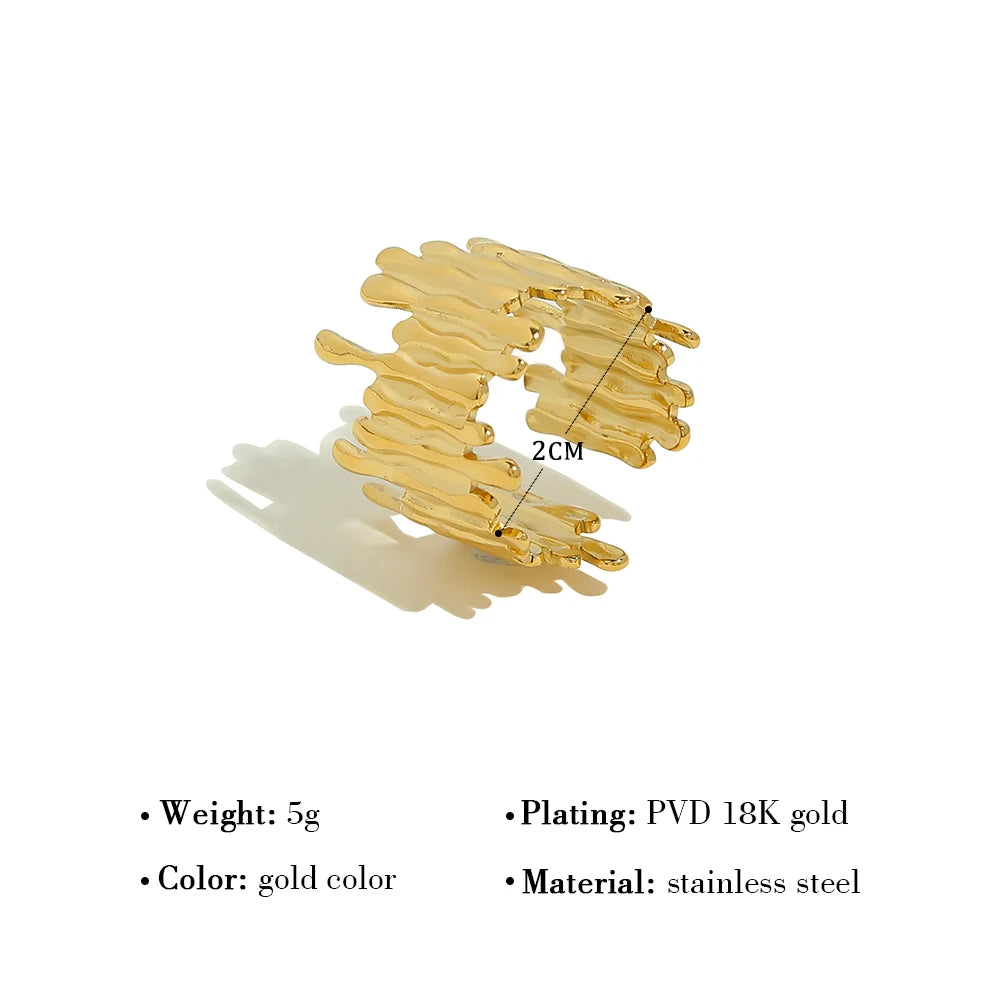 Ziora Irregular Wide Band Ring