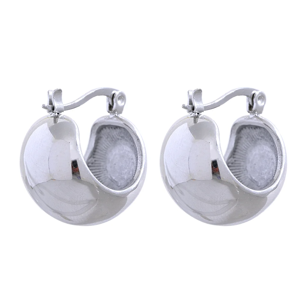 Ziora Chunky U-Shaped Gold Hoop Earrings