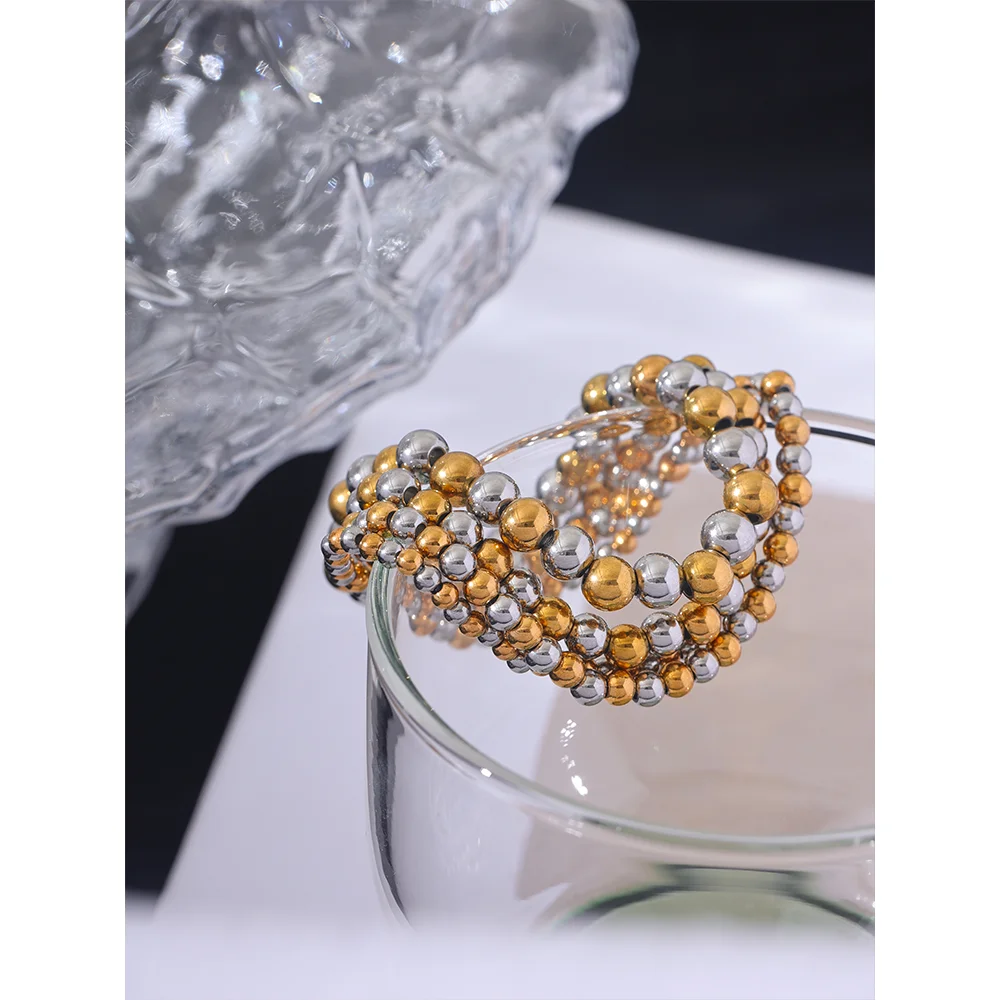 Ziora Stainless Steel Beaded Bracelet