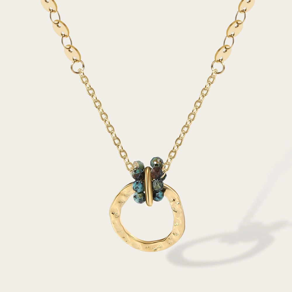 Ziora African Turquoise Pendant Necklace