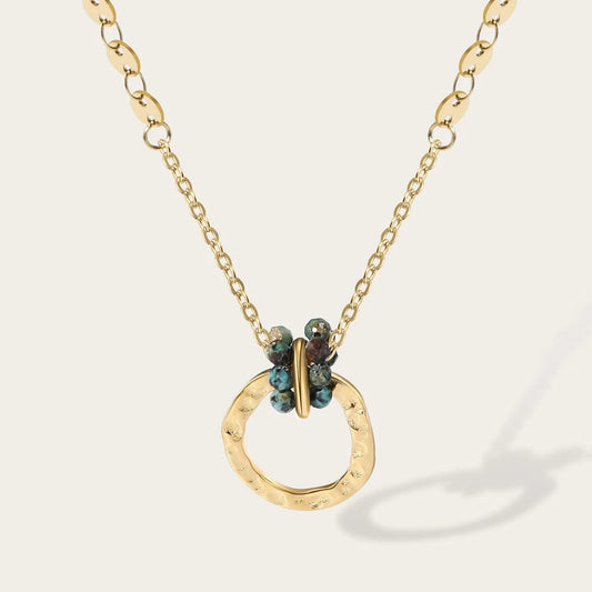 Ziora African Turquoise Pendant Necklace