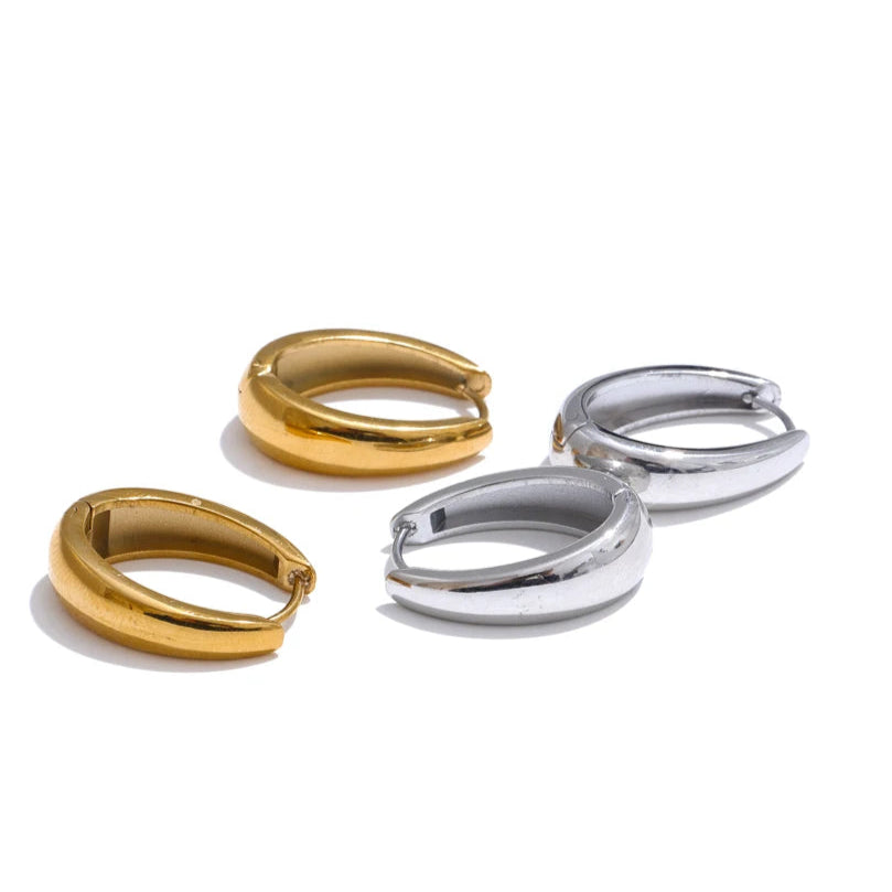 Ziora U-Shape Hoop Earrings