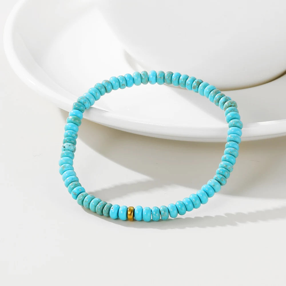 Ziora Round Beads Handmade Natural stone  Bracelets