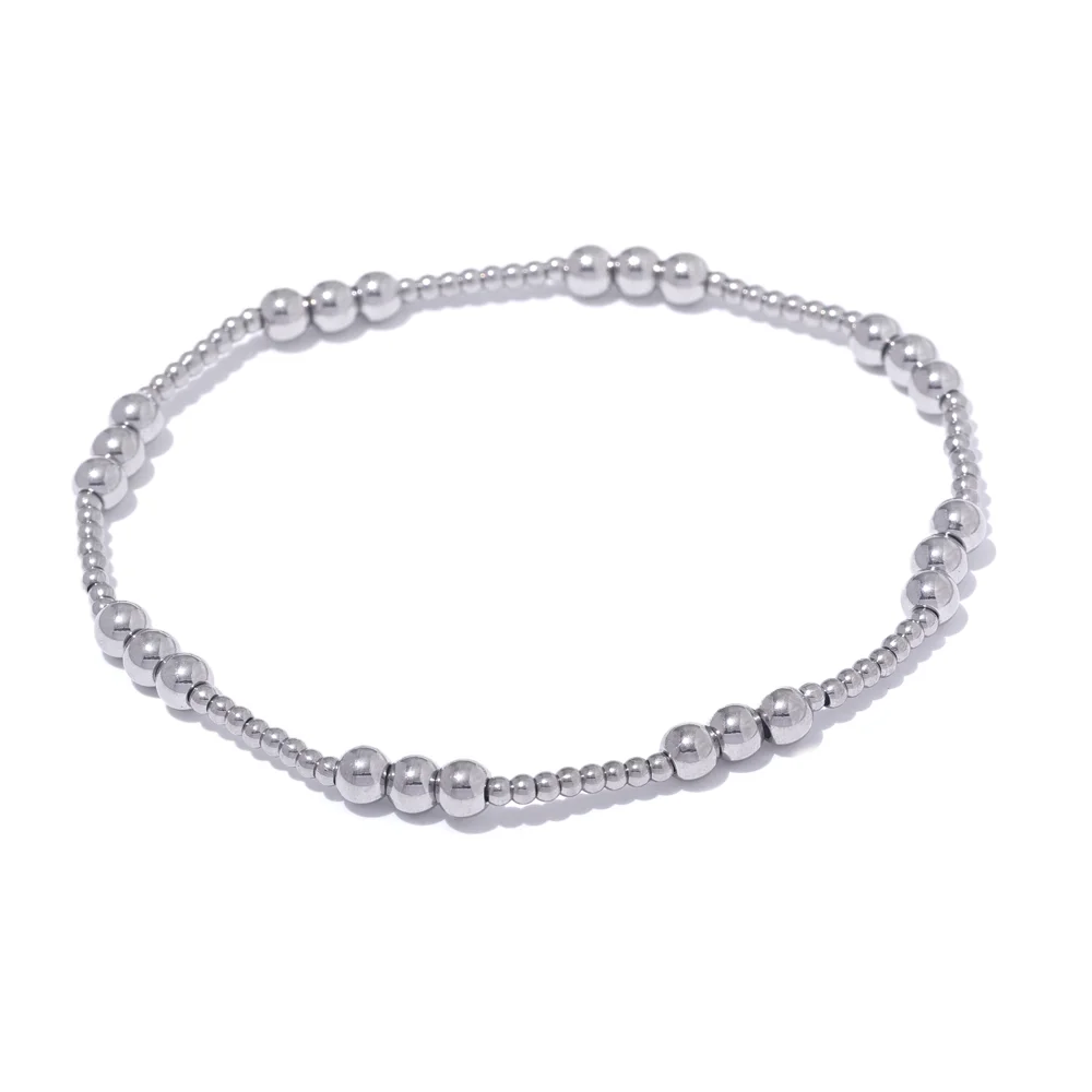 Ziora Stainless Steel Beaded Bracelet