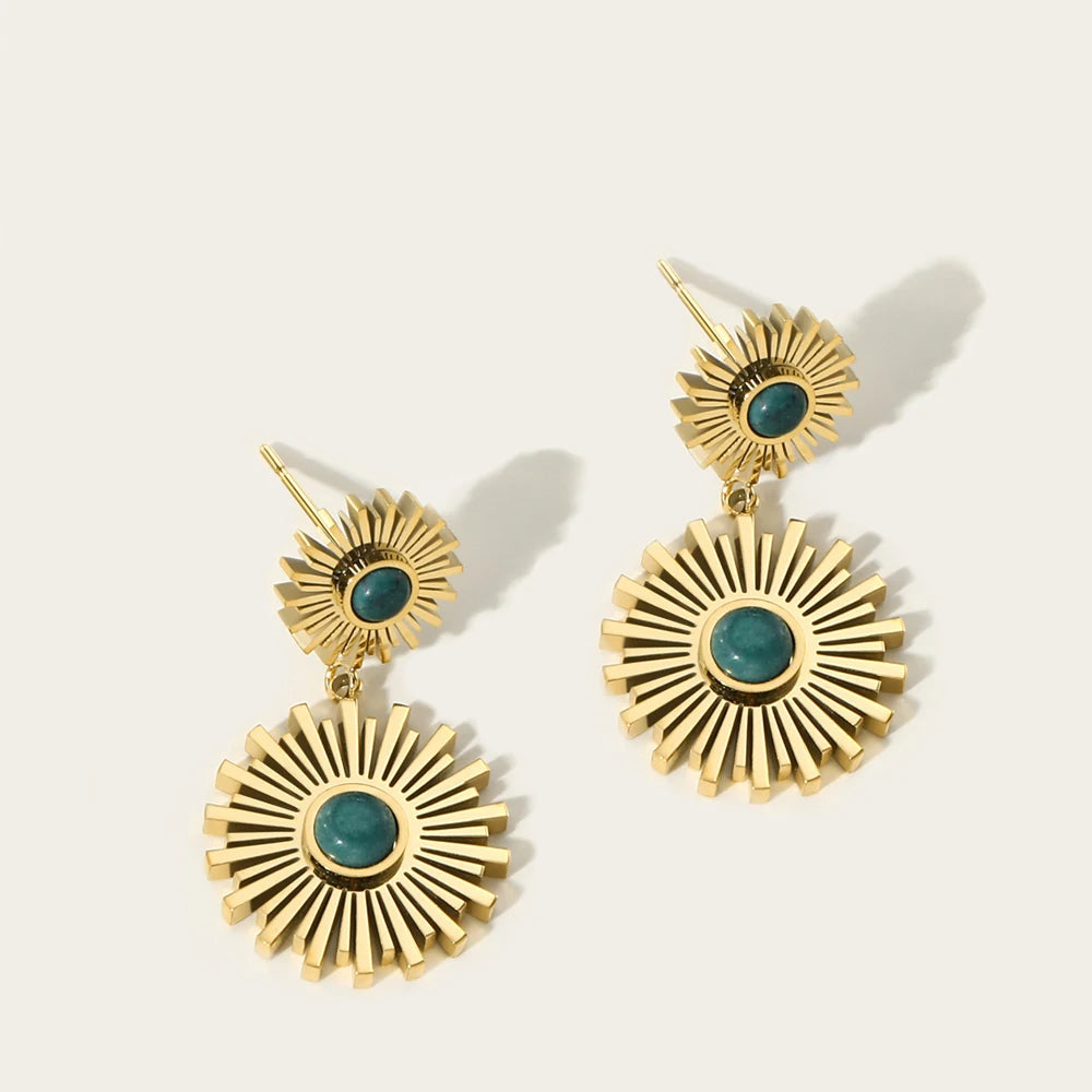 Ziora Steampunk Geometric Drop Earrings