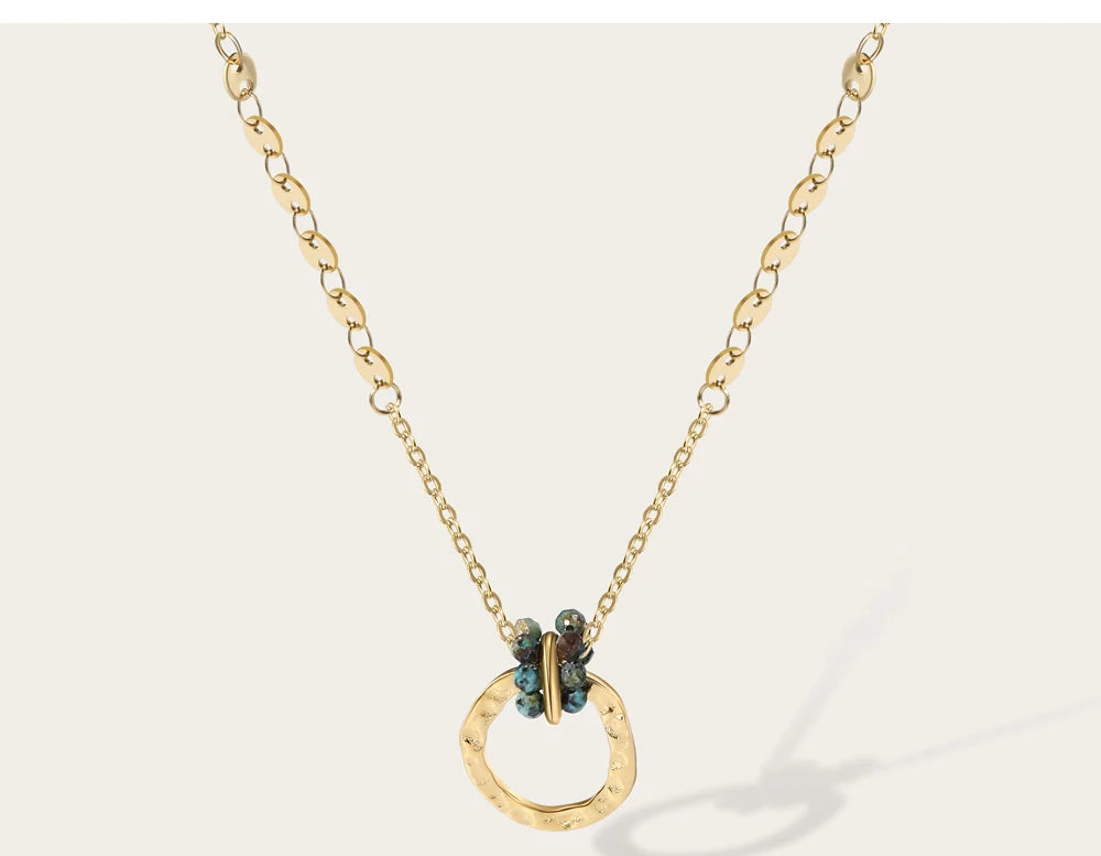 Ziora African Turquoise Pendant Necklace