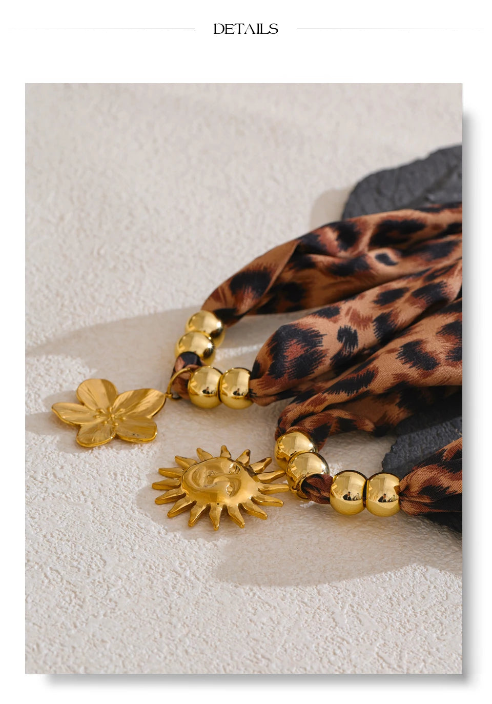 Ziora Leopard Polyester Cloth Necklace