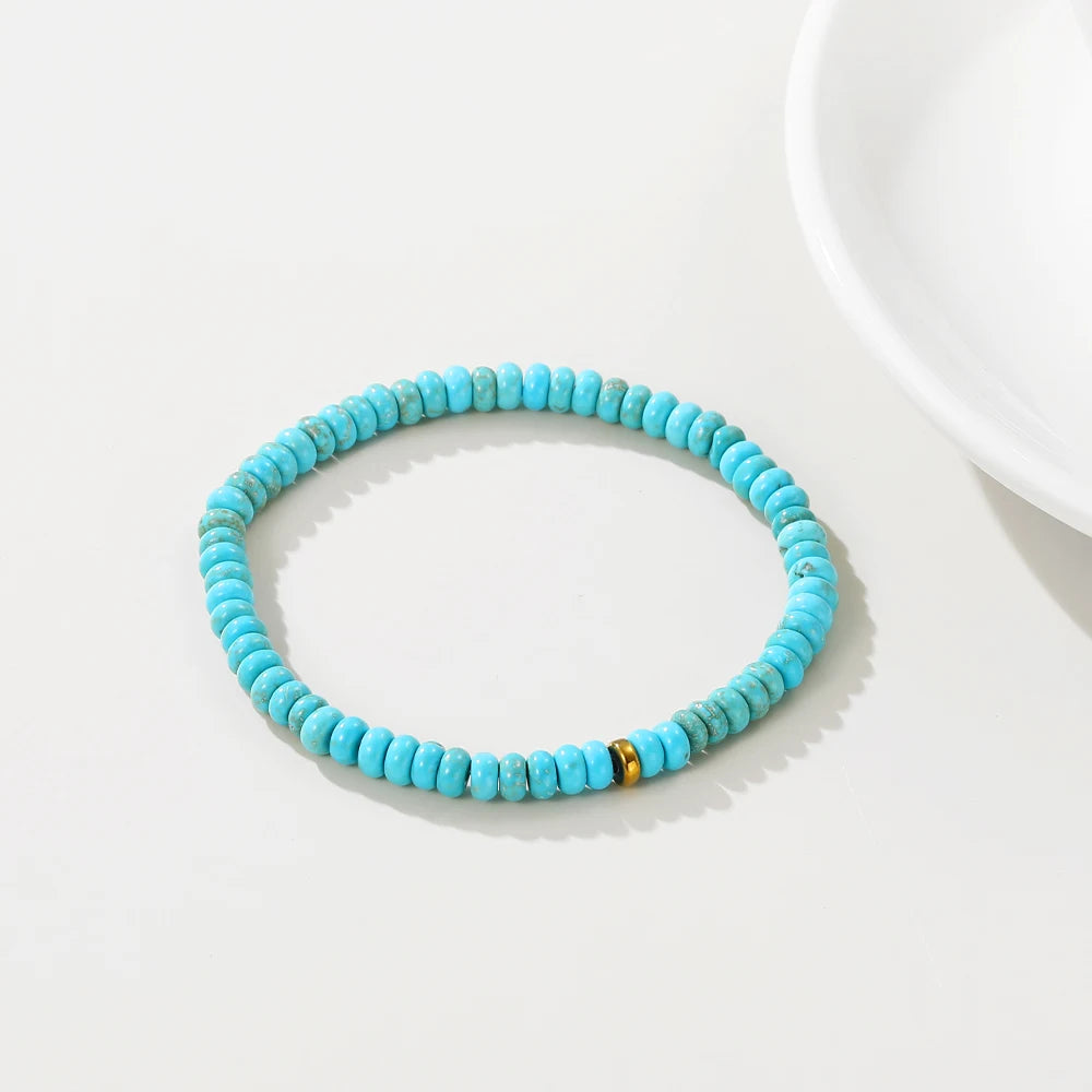 Ziora Round Beads Handmade Natural stone  Bracelets