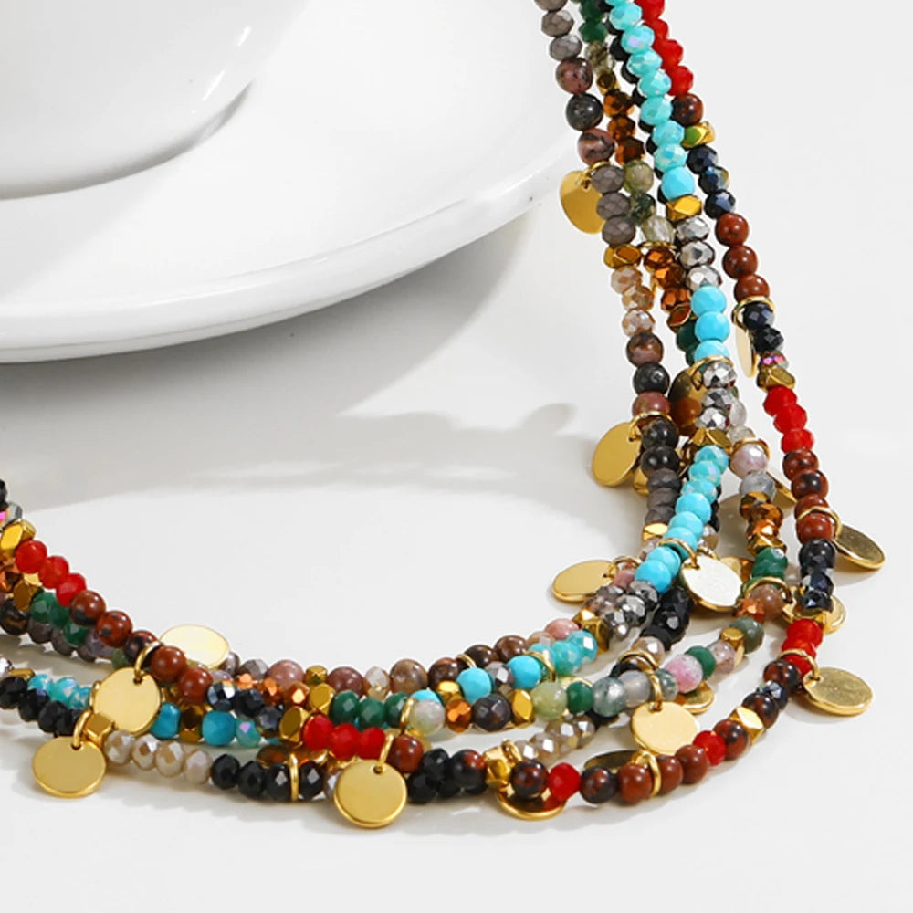 Ziora Colorful Beaded Bohemian Necklace