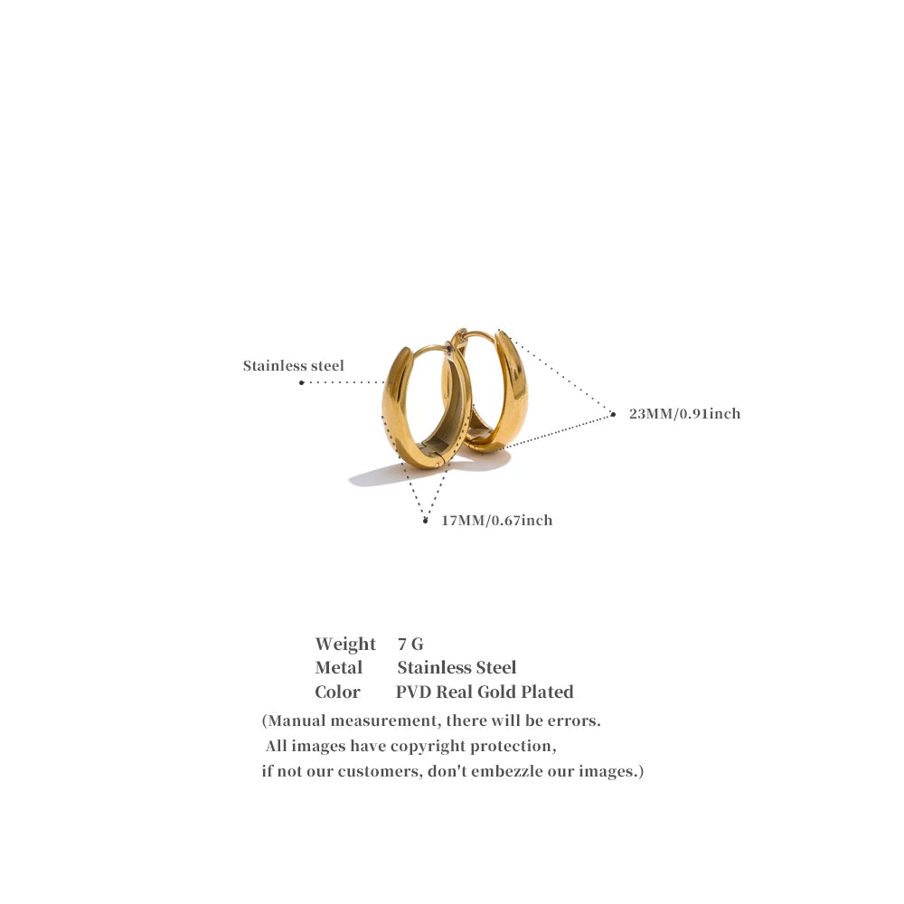 Ziora U-Shape Hoop Earrings