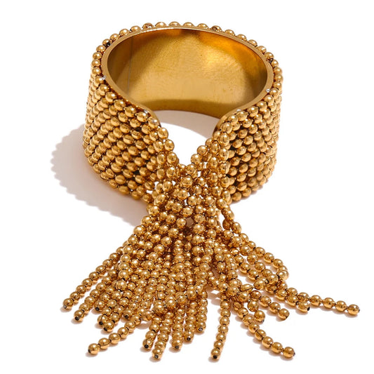 Ziora Riviera Chain Tassel Ring