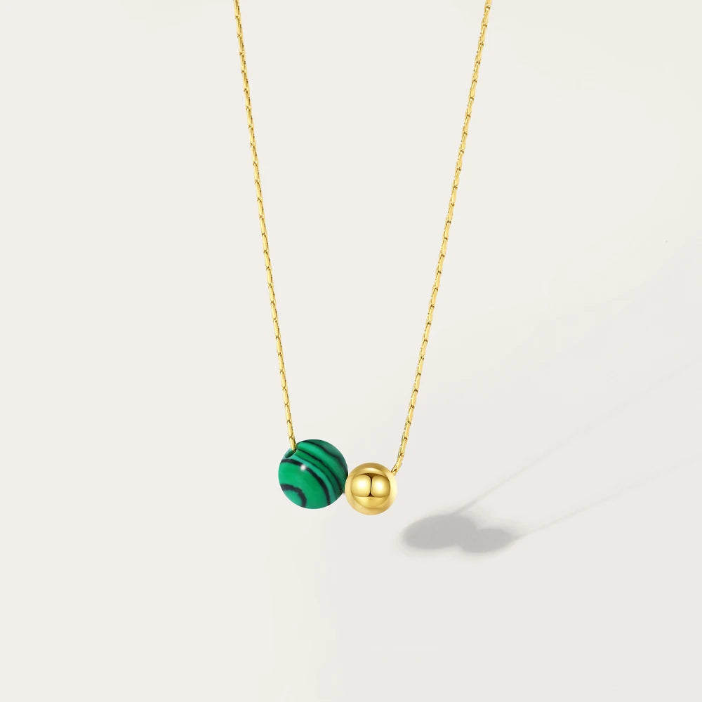 Minimalist Natural Stone Beaded Necklace