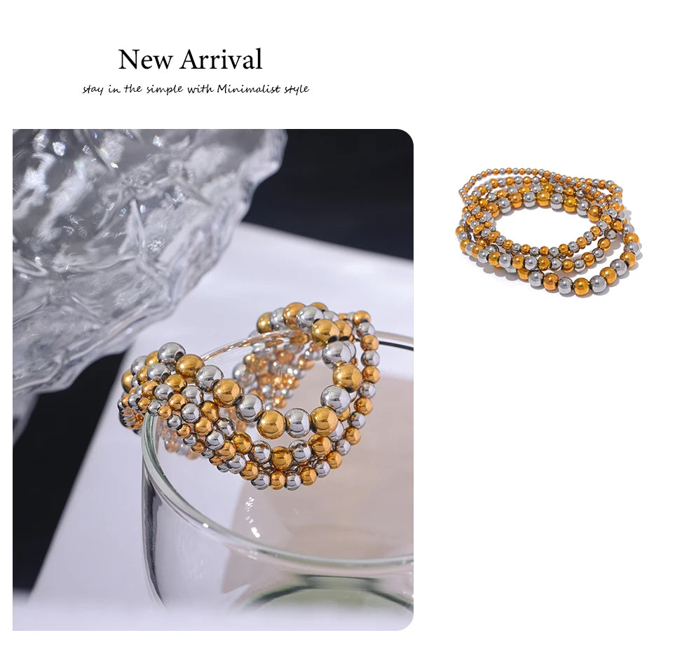 Ziora Stainless Steel Beaded Bracelet