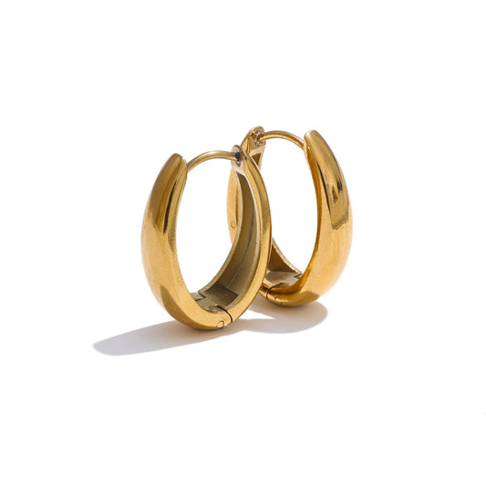 Ziora U-Shape Hoop Earrings