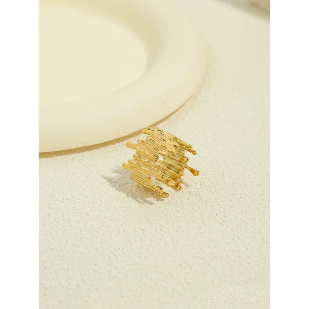 Ziora Irregular Wide Band Ring